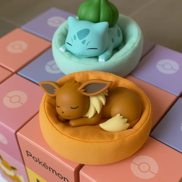 evee dumiendo figuras pokémon en Lima 2